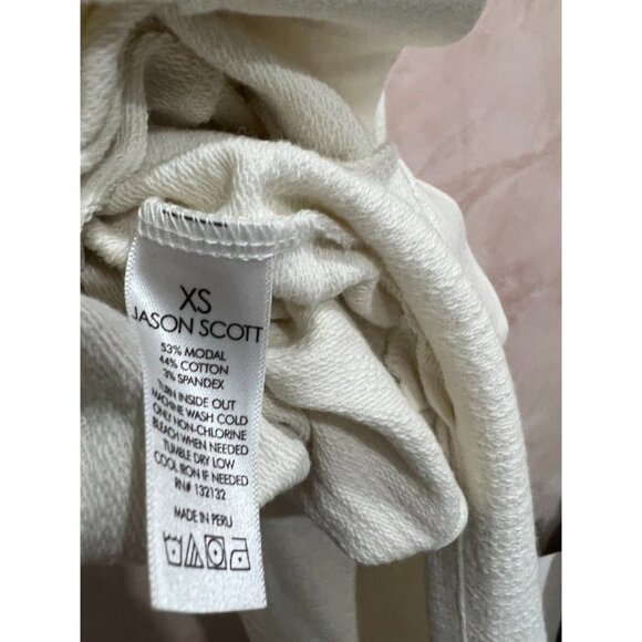 Jason Scott Sleeveless French Terry Fabric Peru Dress CREME size XS - Picture 6 of 7